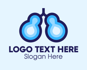 Blue Respiratory Lungs logo