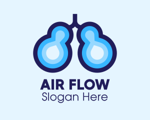 Blue Respiratory Lungs logo