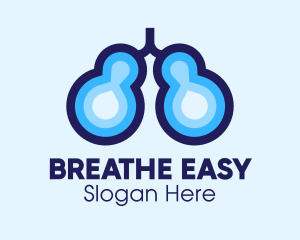 Blue Respiratory Lungs logo