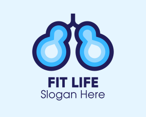 Blue Respiratory Lungs logo