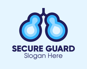 Blue Respiratory Lungs logo