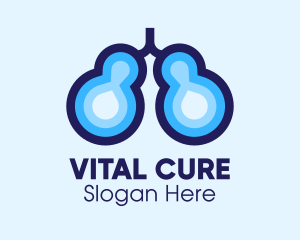 Blue Respiratory Lungs logo