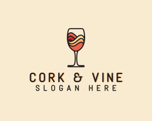 Wine Glass Drink logo design