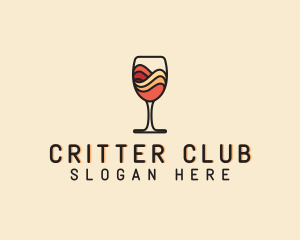 Wine Glass Drink logo design