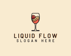 Wine Glass Drink logo design