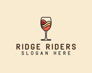 Wine Glass Drink logo design