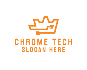 Tech Crown Circuit logo design