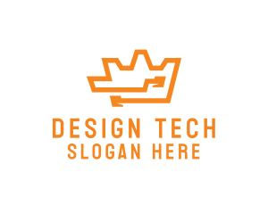 Tech Crown Circuit logo design