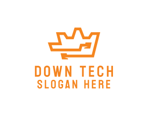 Tech Crown Circuit logo design