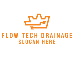 Tech Crown Circuit logo design