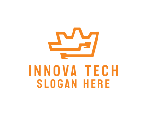 Tech Crown Circuit logo design