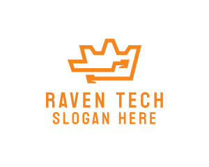 Tech Crown Circuit logo design