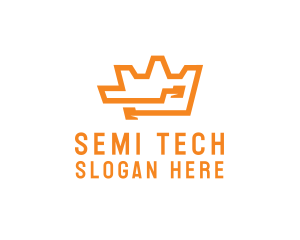 Tech Crown Circuit logo design