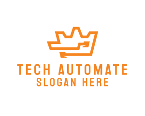 Tech Crown Circuit logo design