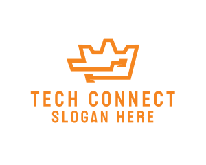 Tech Crown Circuit logo design