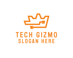 Tech Crown Circuit logo design