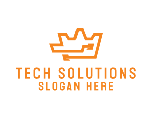 Tech Crown Circuit logo design