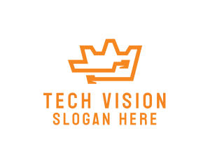 Tech Crown Circuit logo design