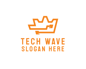 Tech Crown Circuit logo design