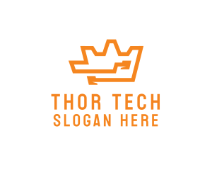 Tech Crown Circuit logo design