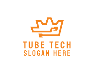 Tech Crown Circuit logo design