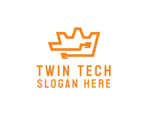 Tech Crown Circuit logo design