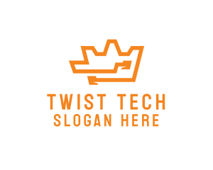 Tech Crown Circuit logo design