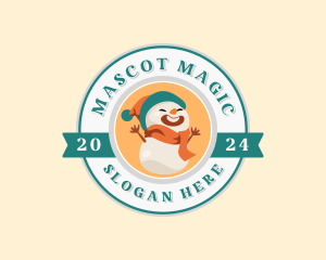 Cute Snowman Mascot logo