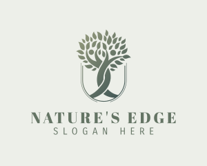 Wellness Human Tree logo design