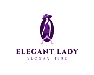 Violet Lady Mannequin logo design