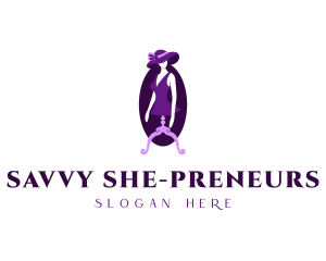 Violet Lady Mannequin logo design