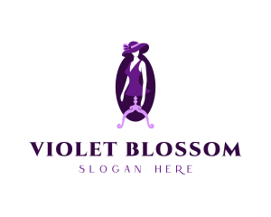 Violet Lady Mannequin logo design