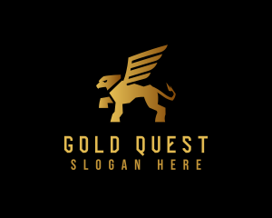 Griffin Minimalist Gold logo design