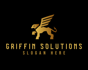 Griffin Minimalist Gold logo design