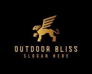 Griffin Minimalist Gold logo design