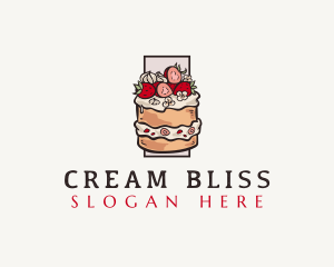 Strawberry Cake Dessert logo