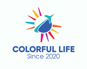 Colorful Global Travel logo design