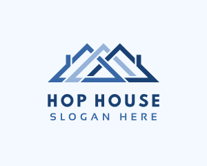 House Village Roofer logo design