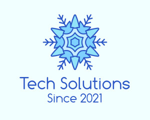 Blue Winter Snowflake  logo