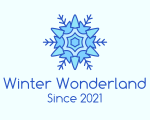 Blue Winter Snowflake  logo