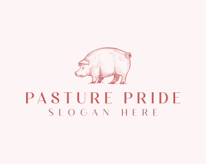 Livestock Pig Animal logo