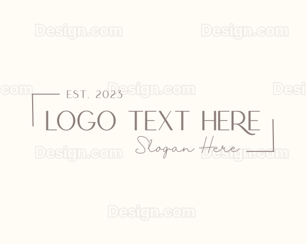 Classic Minimalist Wordmark Logo