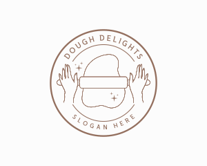 Dough Rolling Pin Baking logo design