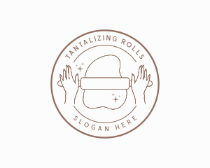 Dough Rolling Pin Baking logo design