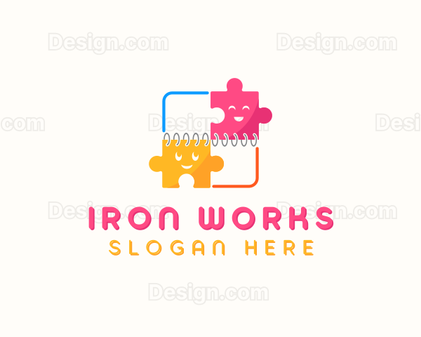 Kindergarten Puzzle Notebook Logo