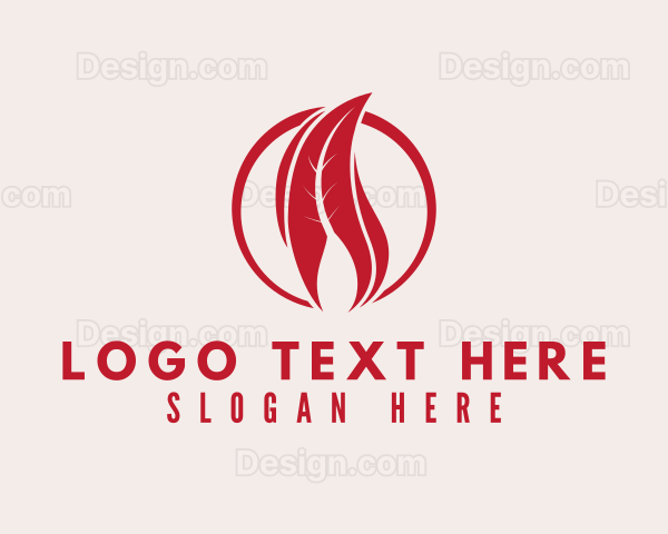 Red Leaf Flame Logo