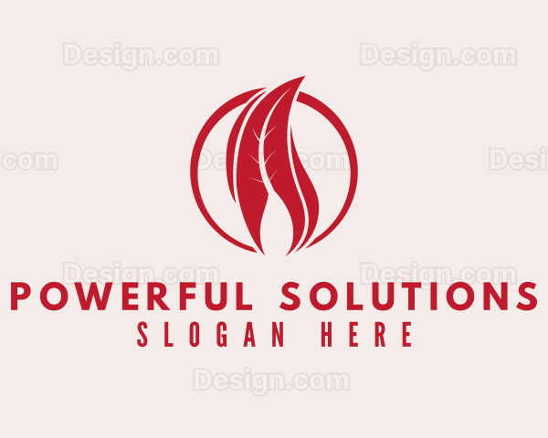 Red Leaf Flame Logo