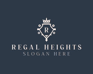 Royalty High End Crown  logo design