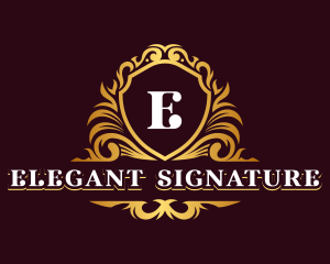 Luxury Ornamental Shield logo design