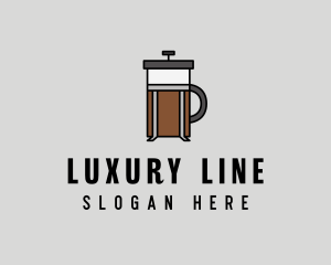 Coffee Maker Line Art logo design